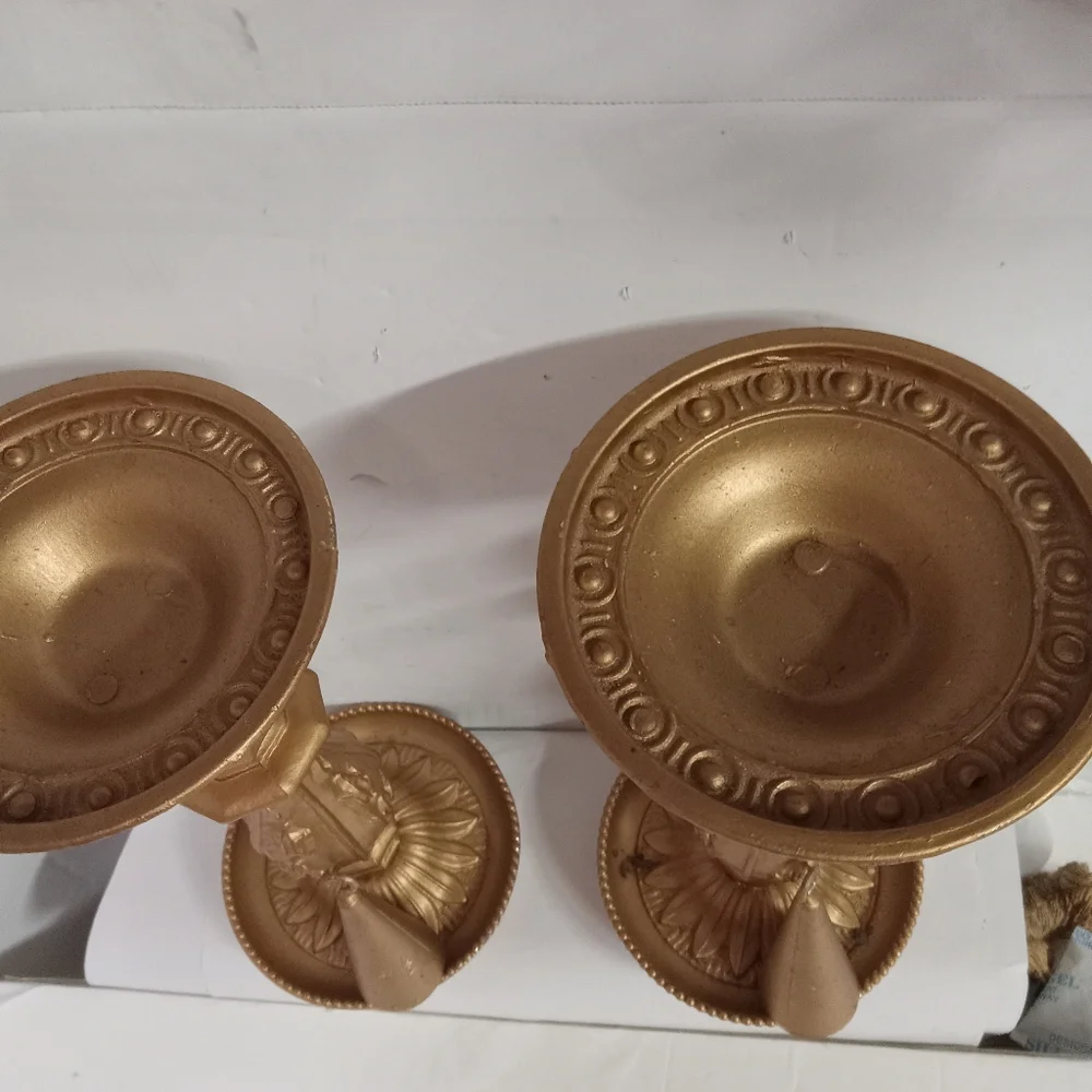 2-Pair Villy Vintage Candle Holders W/Snuffles Metal